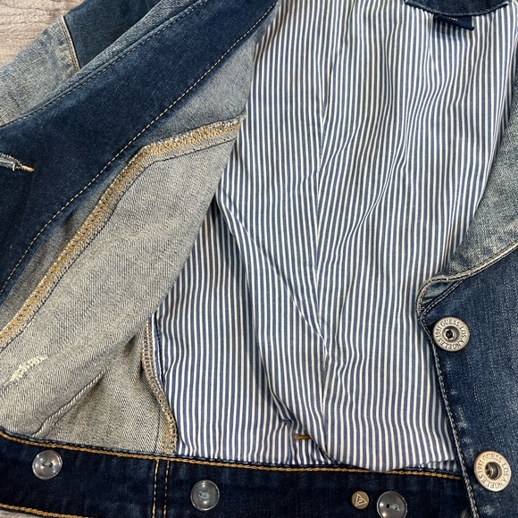 GUESS DENIM Y2K CROPPED VEST/JACKET TOP - Picture 5 of 7